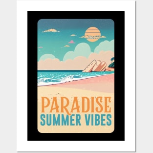 Paradise Summer Vibes Posters and Art